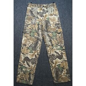 VTG Advantage Outdoors Hunting Belted Camouflage Pants Boys Sz 16 Made In USA